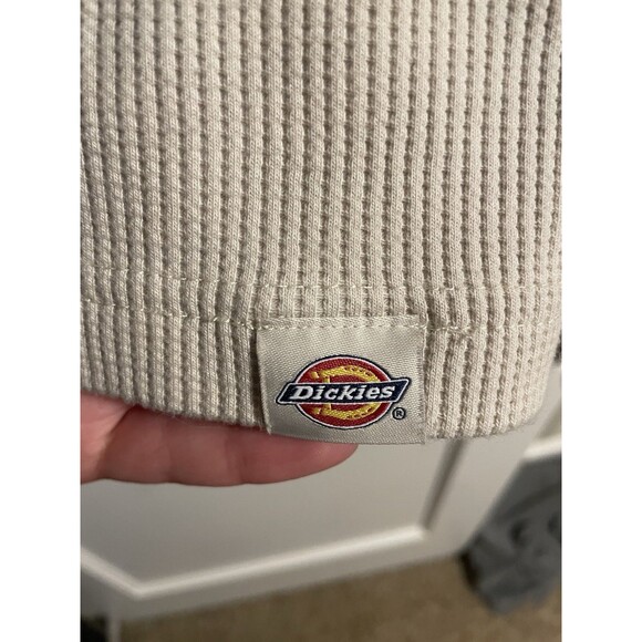 Dickies Henley Long Sleeve Thermal In Oatmeal Color Size L - Picture 5 of 8